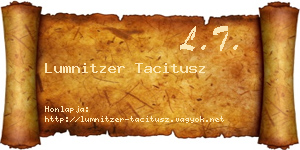 Lumnitzer Tacitusz névjegykártya